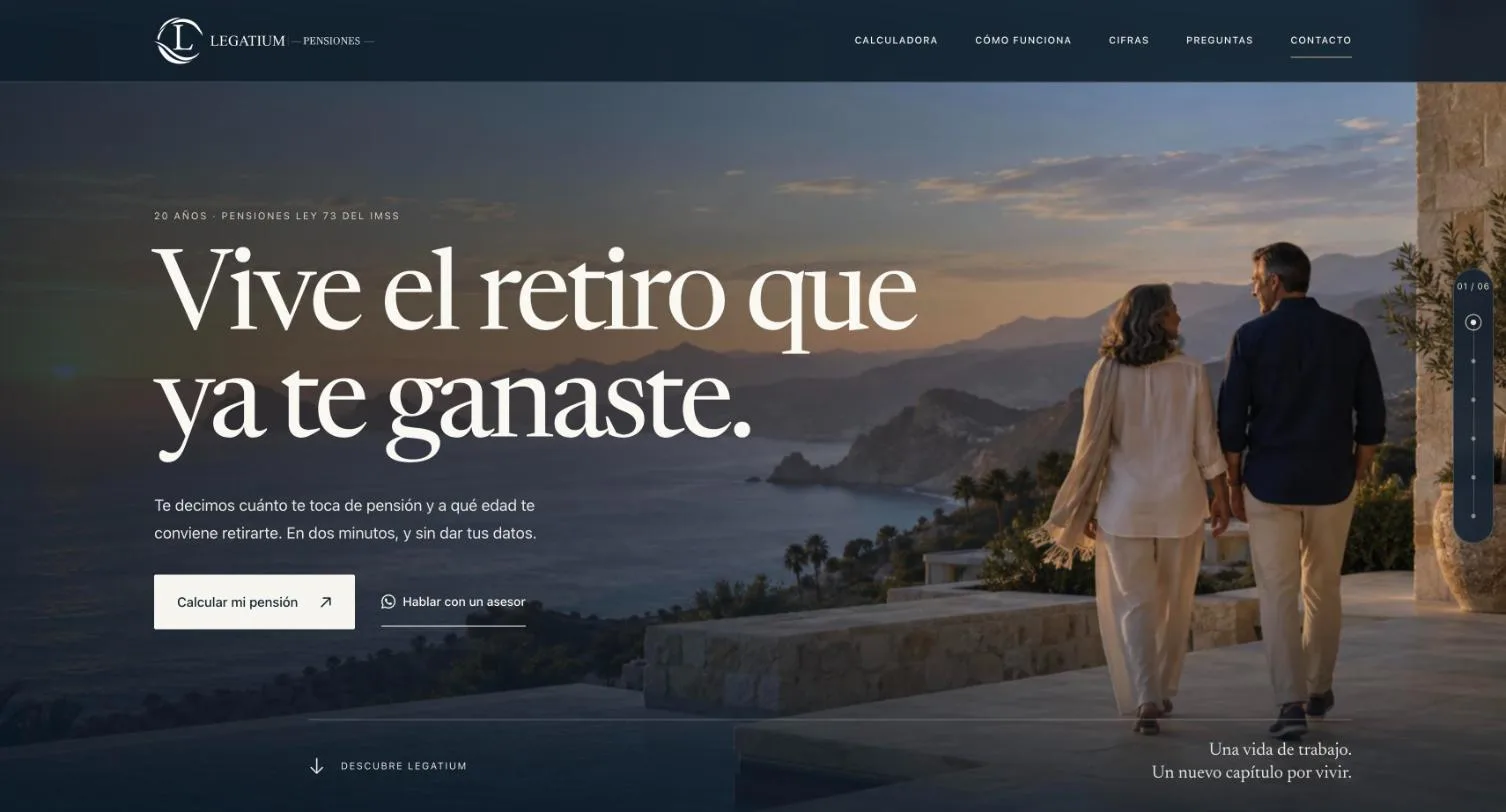 Sitio web para Legatium